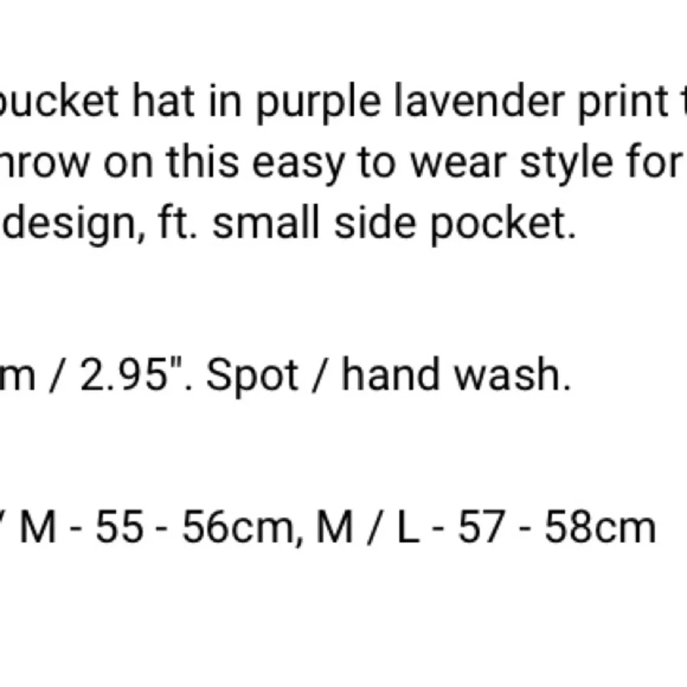 Lack of Color Wave lilac bucket hat size medium/ large new
